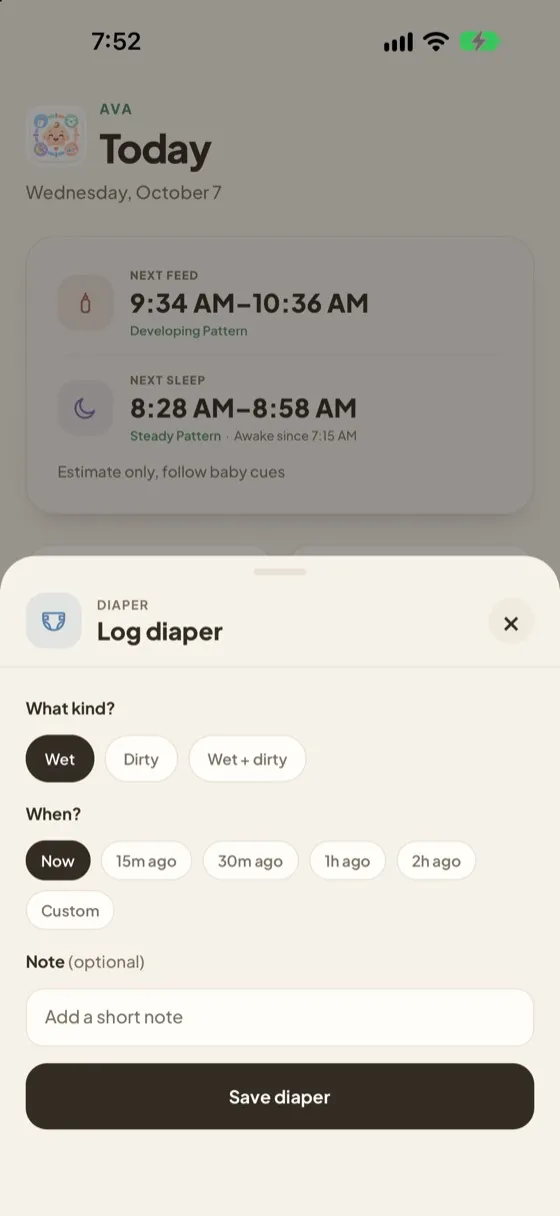 Masiya screen: Diaper