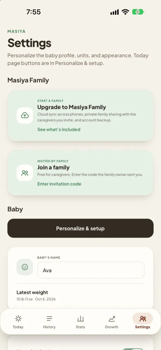 Masiya screen: Family and baby