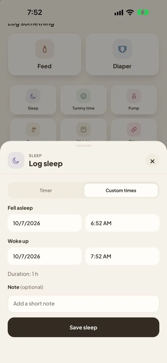 Masiya screen: Sleep, custom times