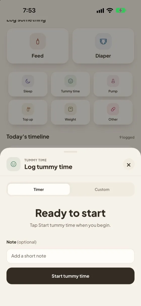 Masiya screen: Tummy time